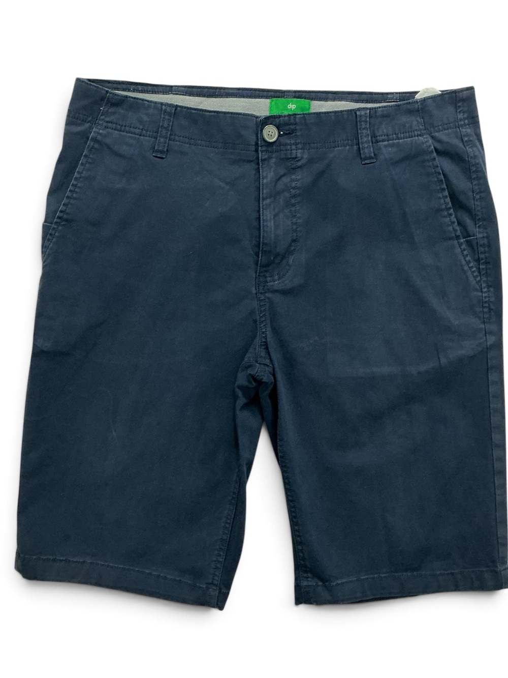 Dip Men’s Flat Front Navy Blue Chino Shorts - Size 34 (Like New)